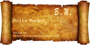 Bolla Margit névjegykártya